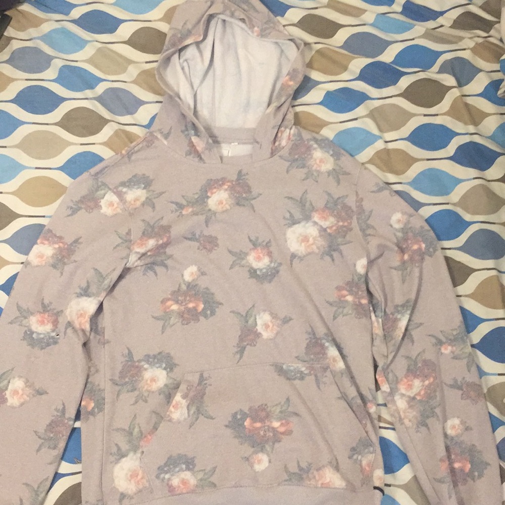 Floral Pattern Hoodie
